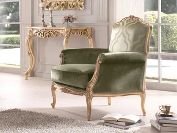 VICKY - Fabric armchair with armrests by Guerra Vanni - view 2